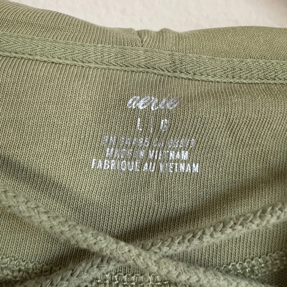 Aerie Oversized Lace Up Cotton Hoodie Sweatshirt - Picture 3 of 12